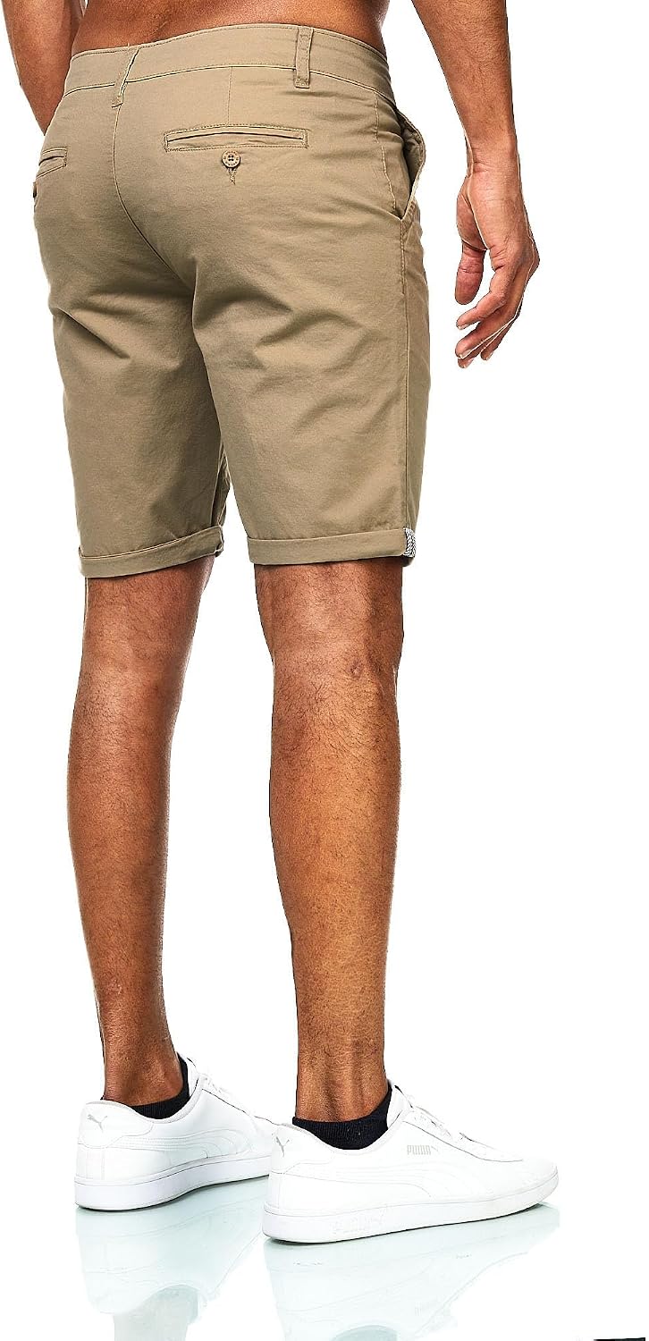 Detalle de D’MARO Herren Chino Shorts Slim Fit – Sommerhose mit Stretch