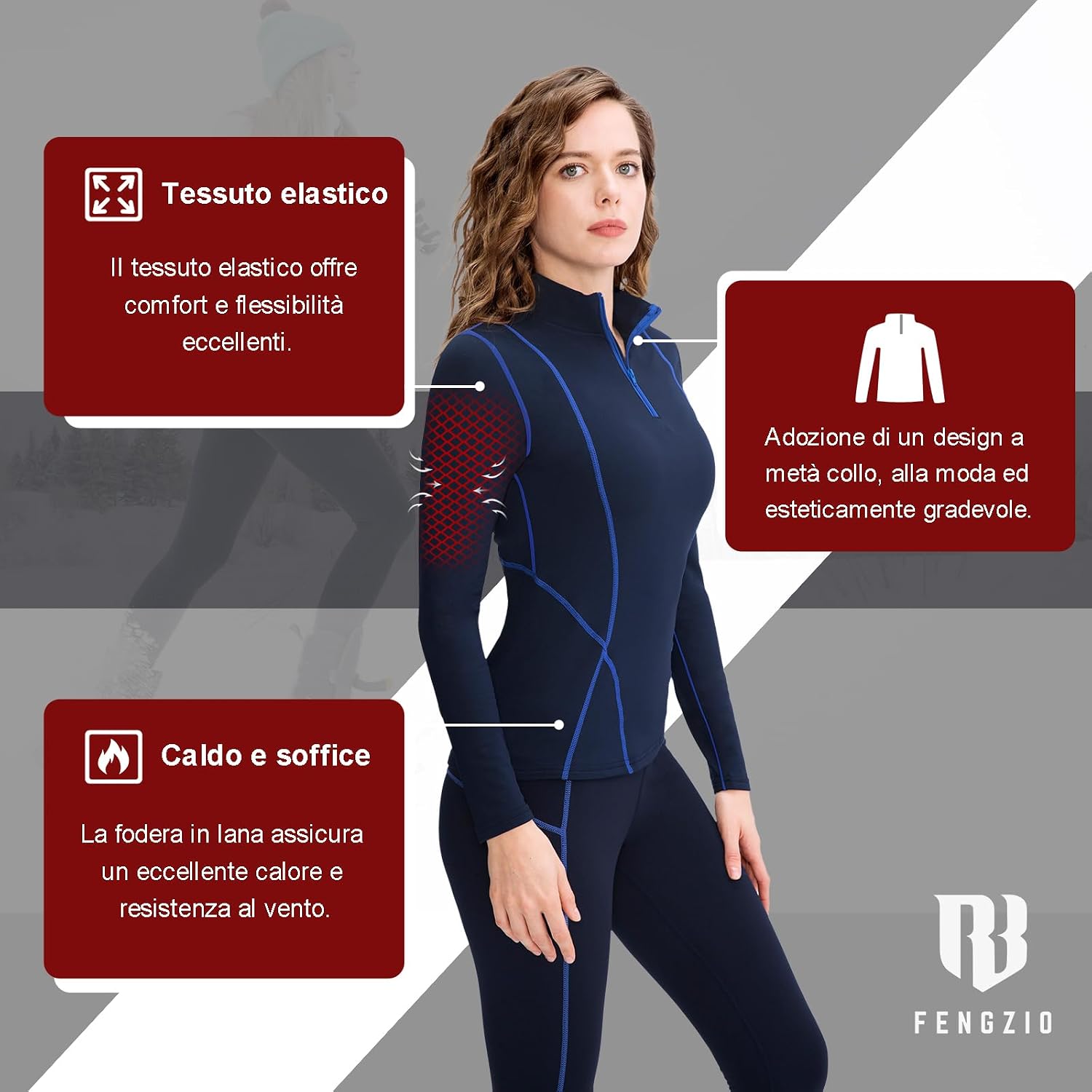 Detalle 2 de Fengzio Intimo Termico Donna