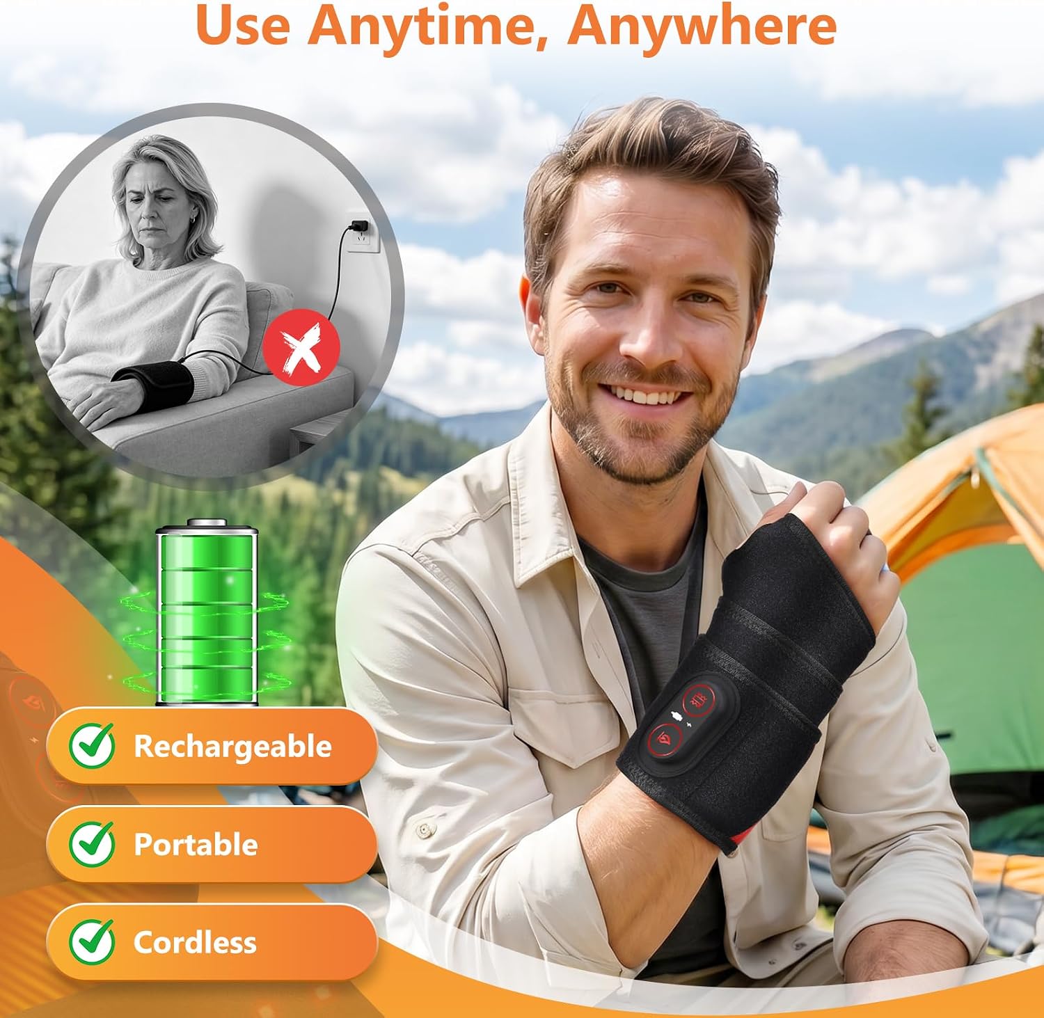 Detalle de Wrist Heating Pad with Cordless Design