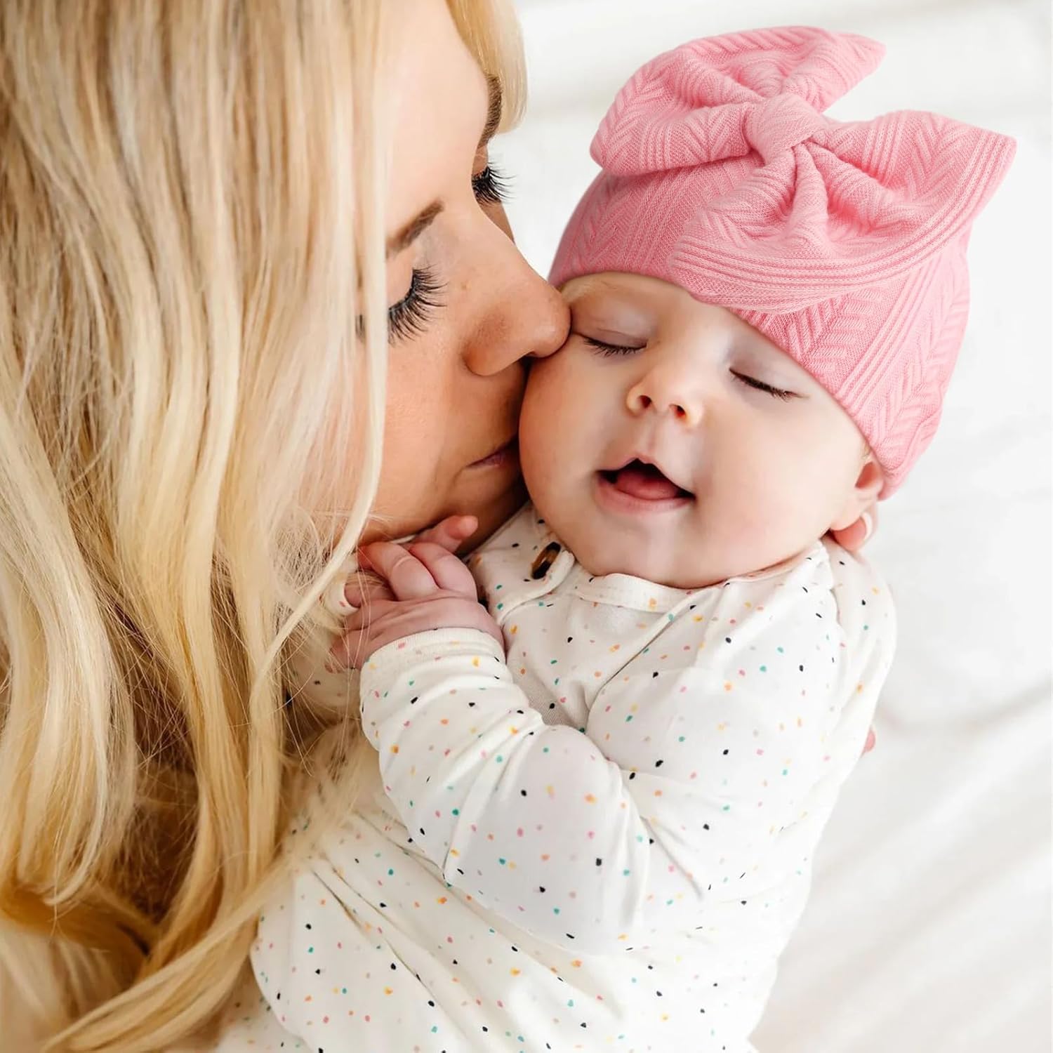 Thumbnail 3 de DRESHOW newborn hat & mittens set (cotton), bow style for 0–6 months