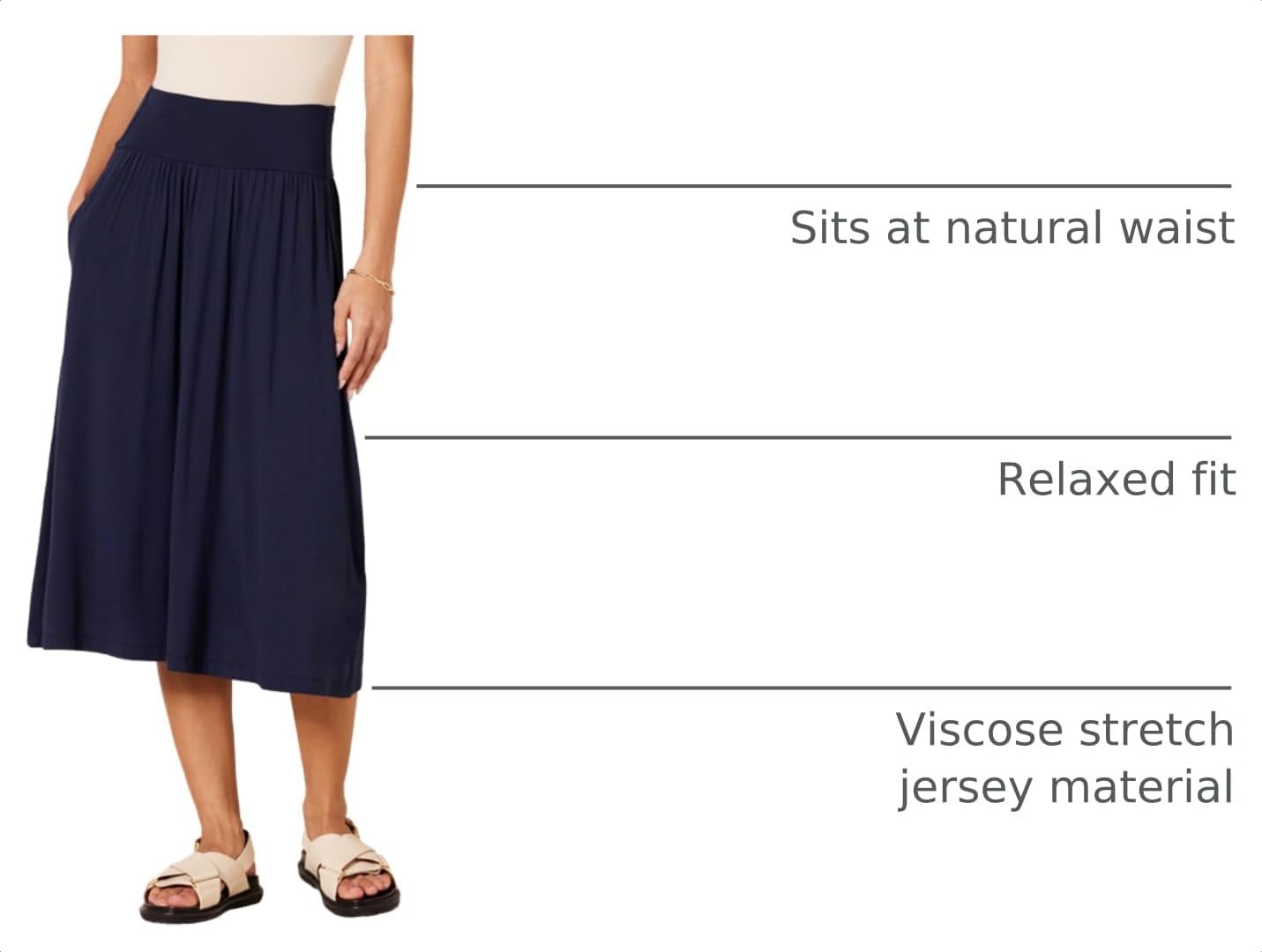 Detalle 2 de Amazon Essentials Women's Jersey Pull-On Midi Skirt