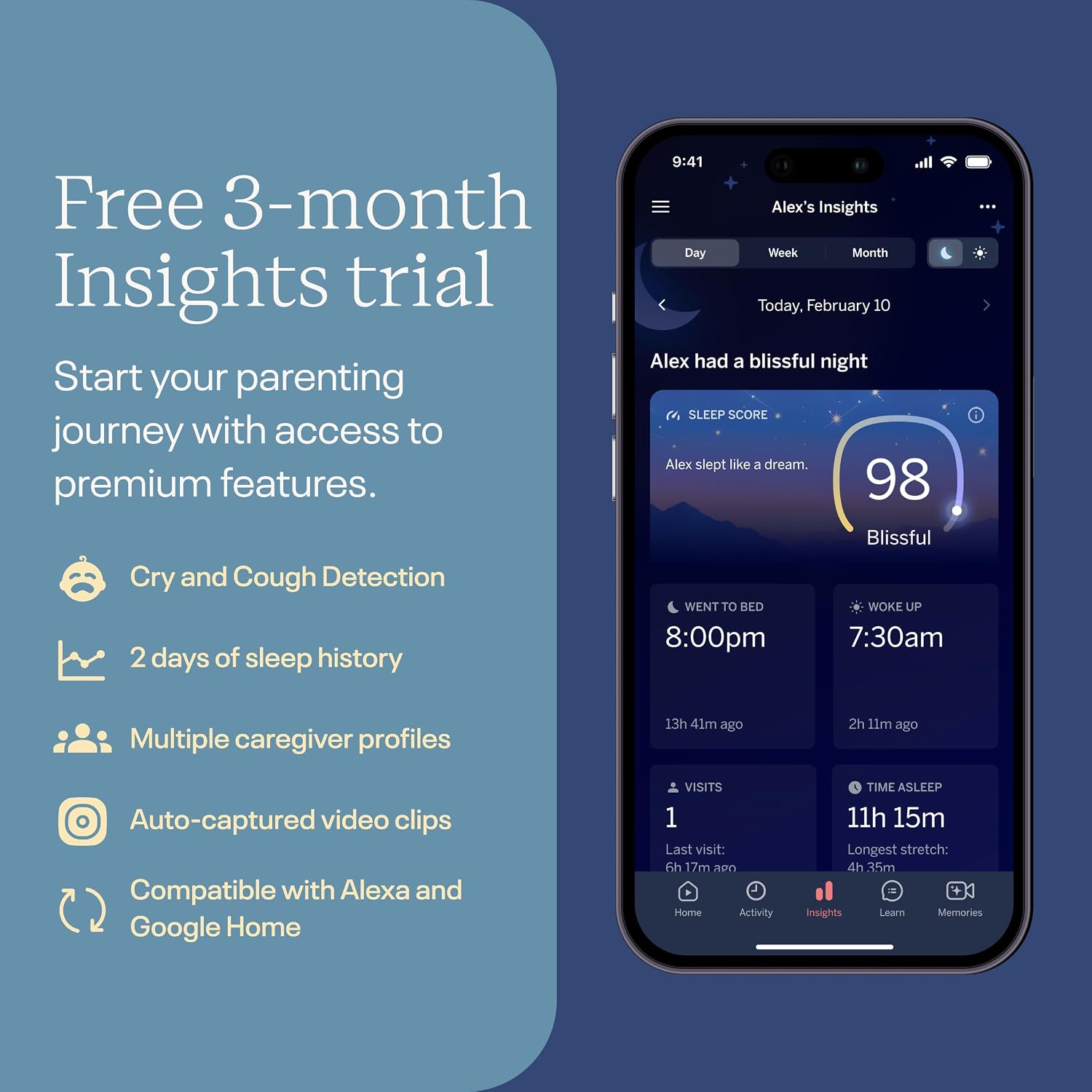 Thumbnail 4 de Nanit Essentials Smart Baby Monitor 1080p