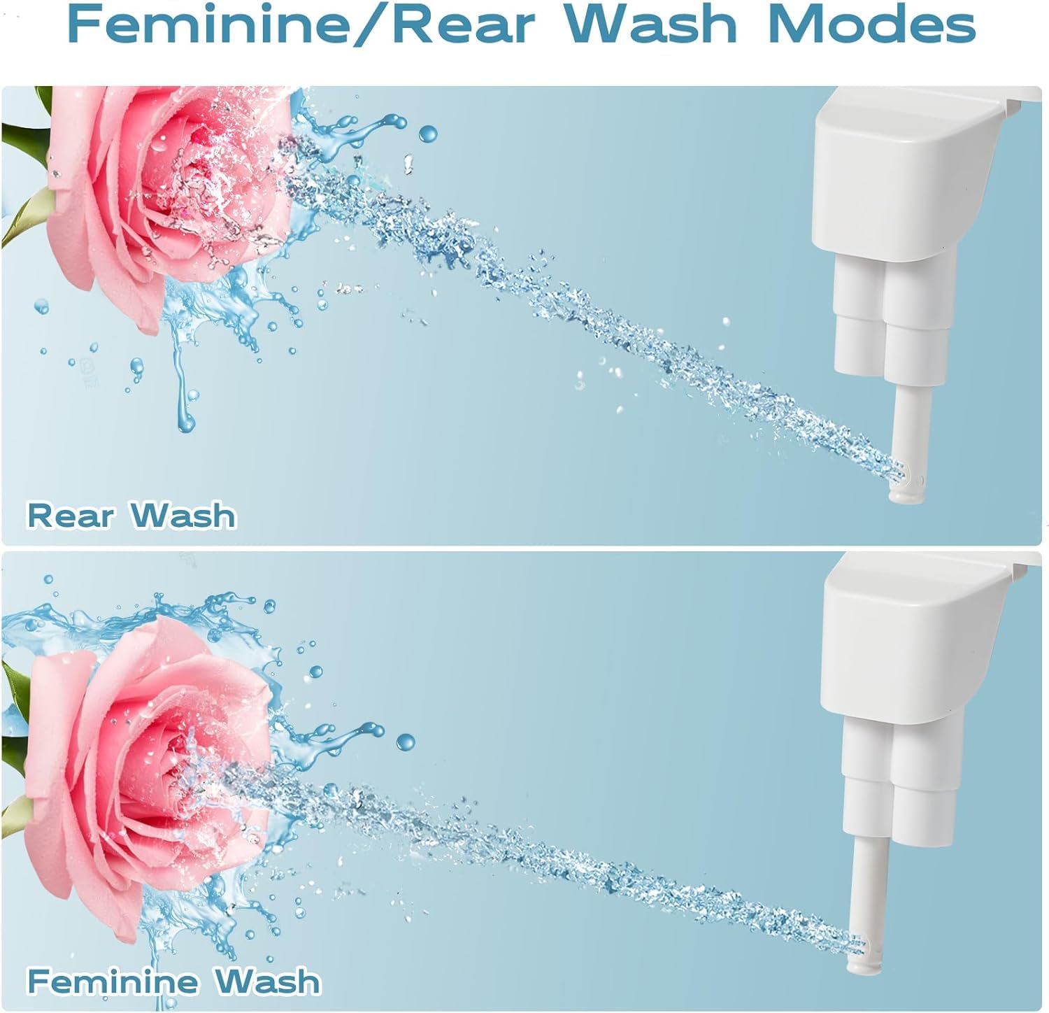 Detalle de Shineforu B02801 Dual-Mode Non-Electric Bidet Attachment with Pressure Control