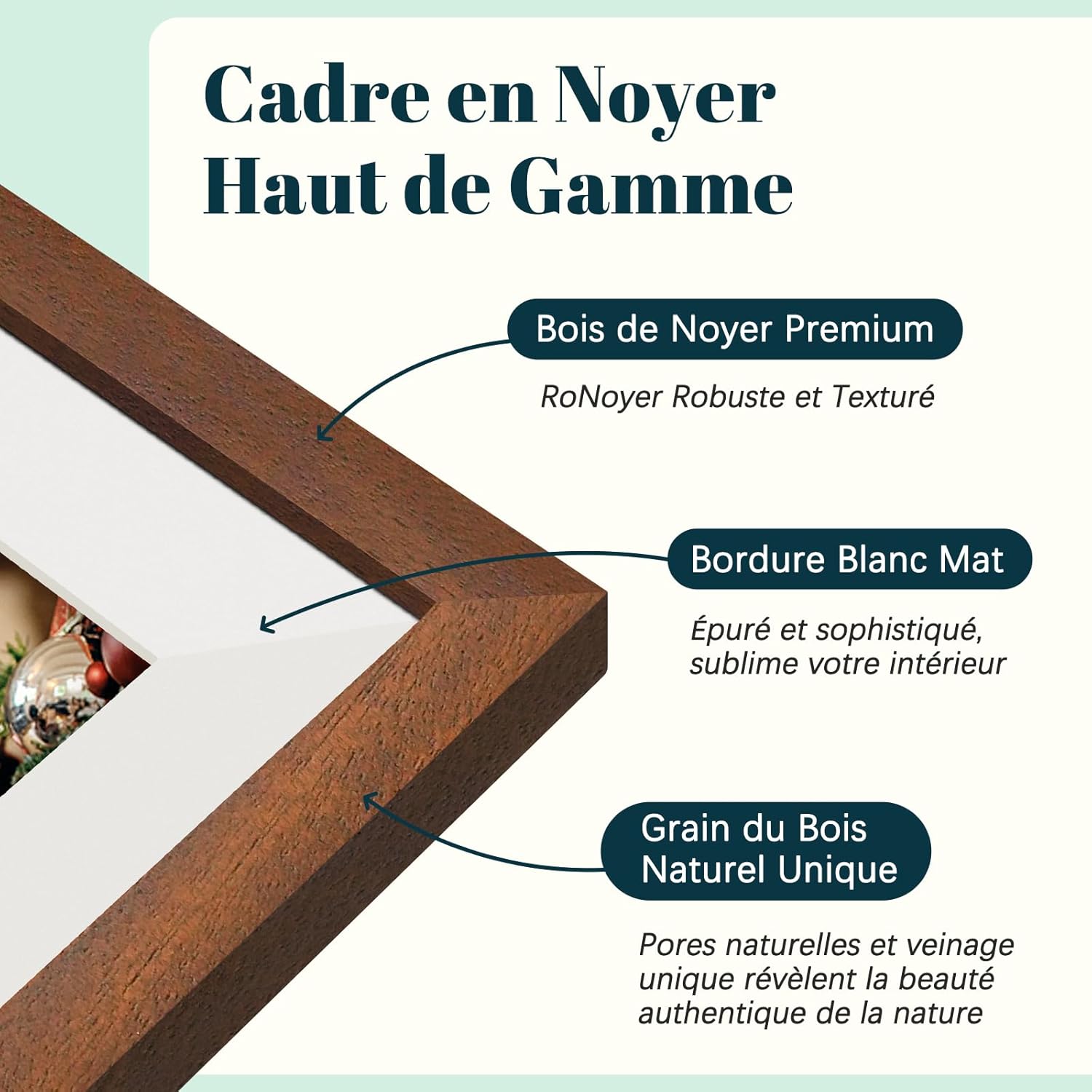 Thumbnail 2 de Frameo Cadre Photo Numérique 15.6" – Nogal, Écran IPS 1920x1080, 32Go, Partage via Frameo App/USB/SD