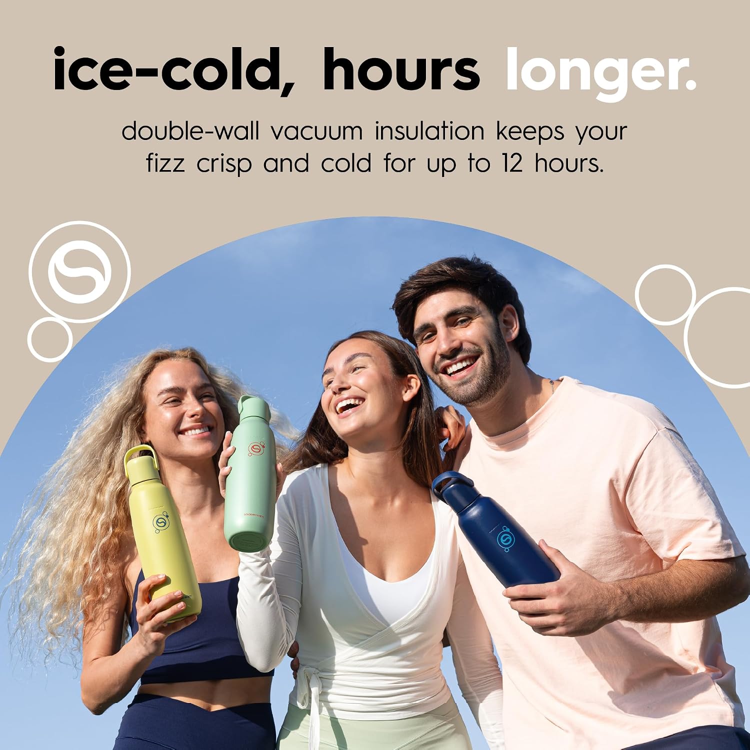 Detalle de SodaStream Stainless Steel Carbonated Water Bottle 0.9L