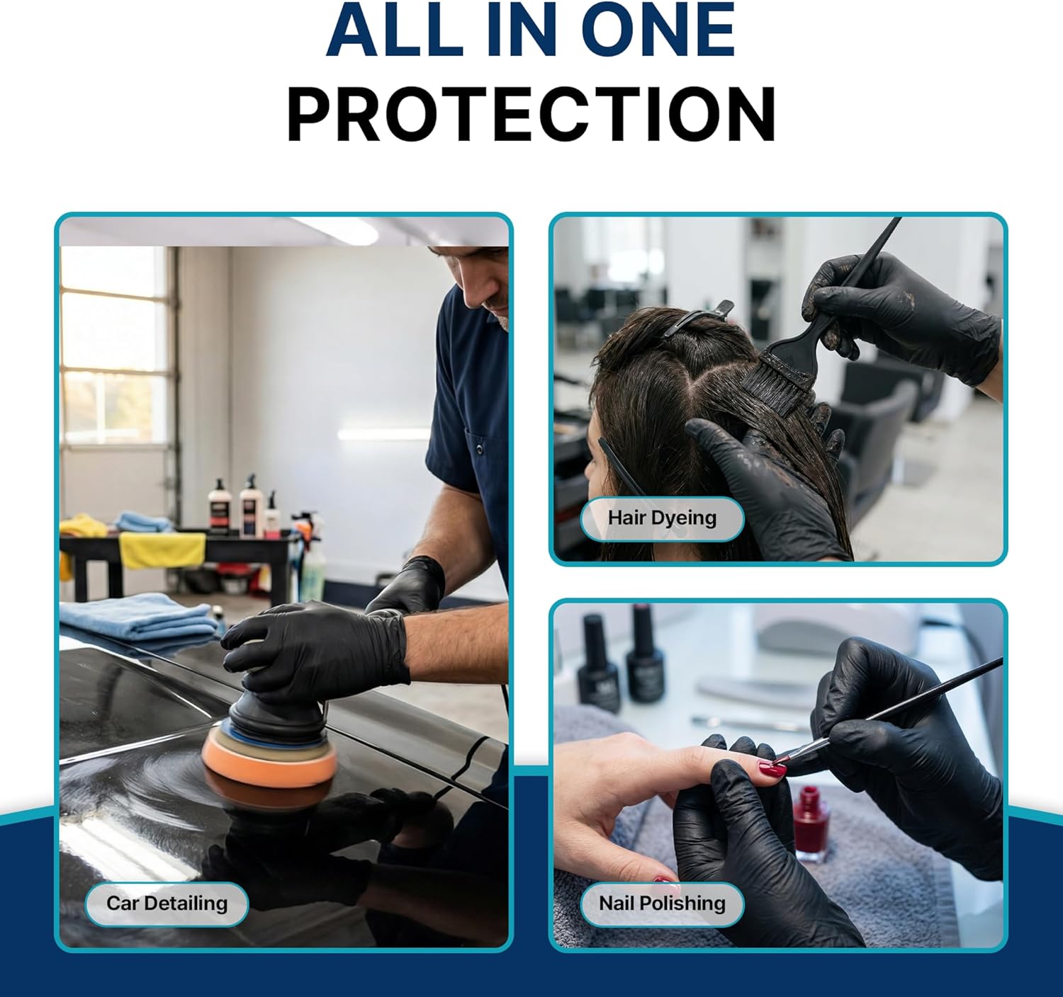 Thumbnail 5 de Schneider Nitrile Exam Gloves, 4 Mil Black – Latex-Free, Powder-Free, Food Safe