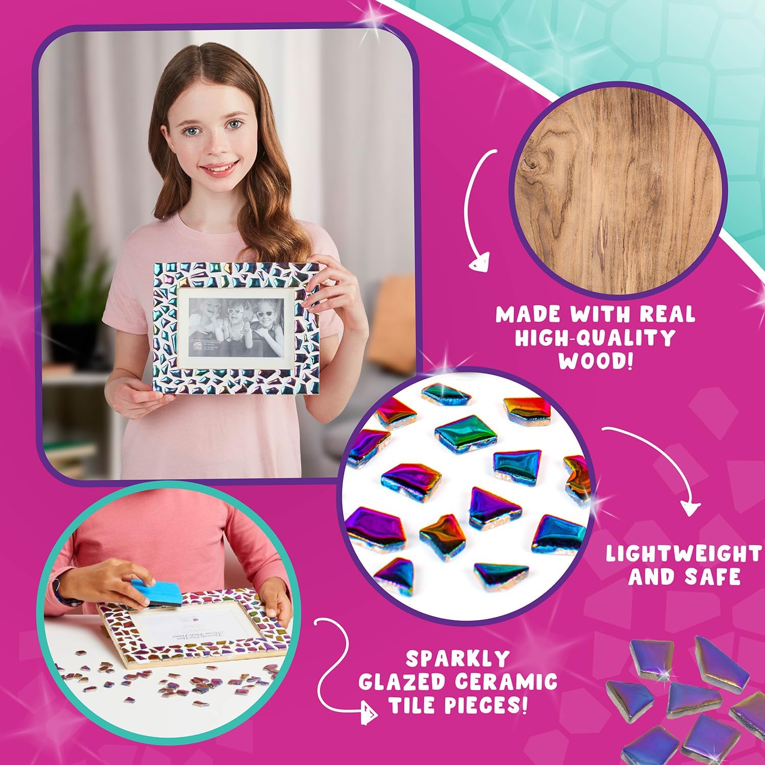 Thumbnail 5 de PURPLE LADYBUG Photo Frame Mosaic Kit 1pc