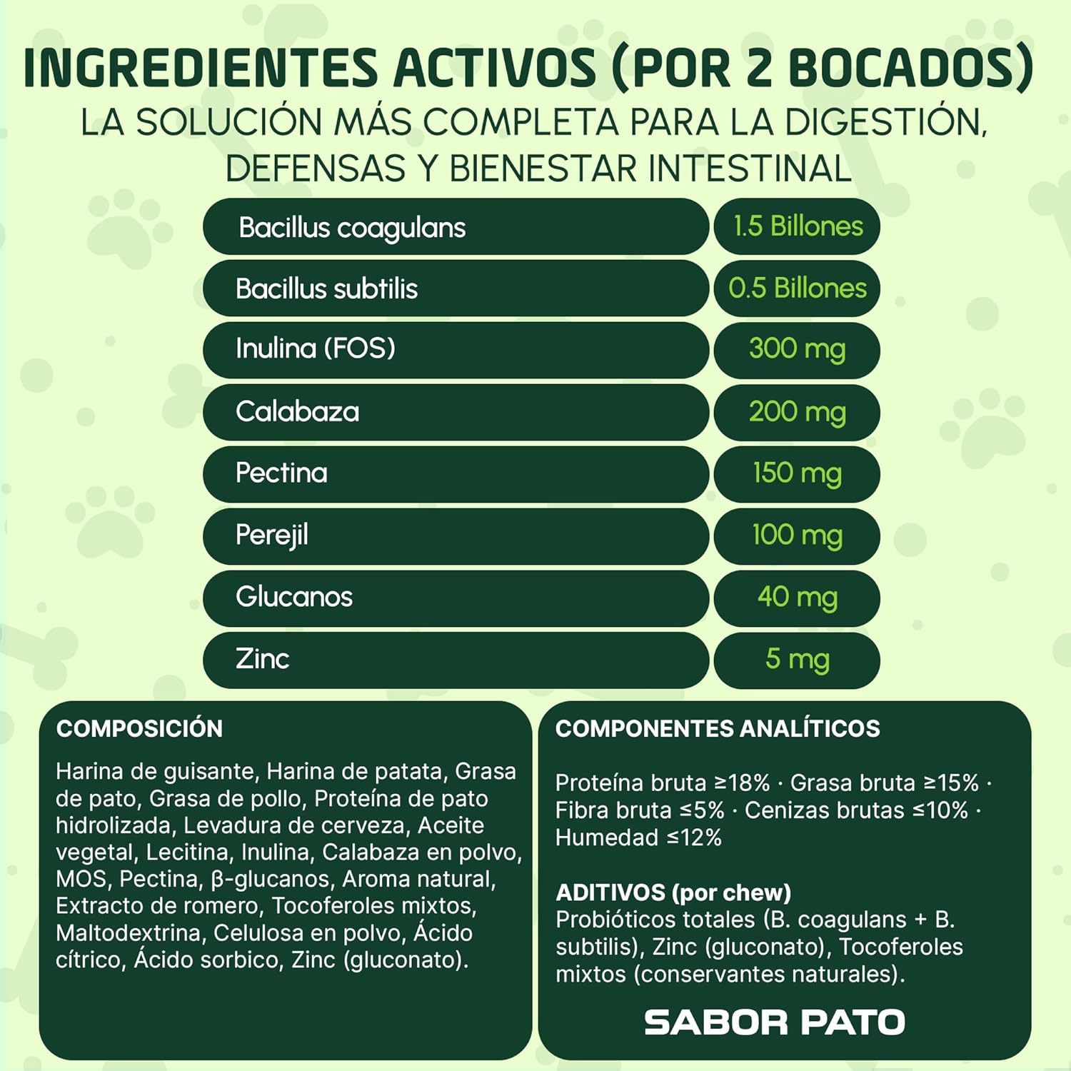 Detalle 2 de Acevit Nutrition Probióticos para perros 150 uds (2 billones UFC) con prebióticos y fibras