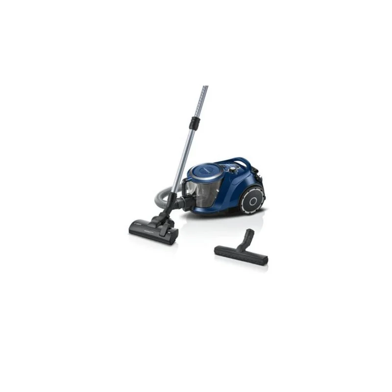 Detalle de Bosch Serie 6 BGC41X36: Aspiradora sin bolsa de 700 W con filtro HEPA (2,4 L) en negro/azul