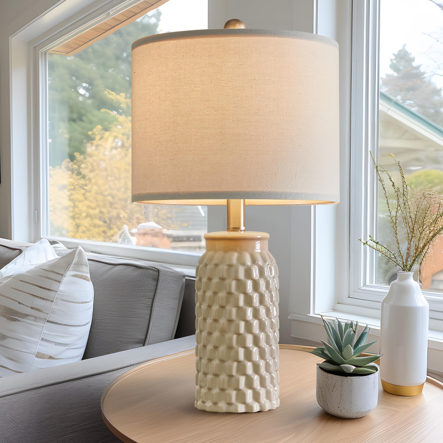 Thumbnail 1 de USumkky Ceramic Table Lamp Set, 20.5-Inch