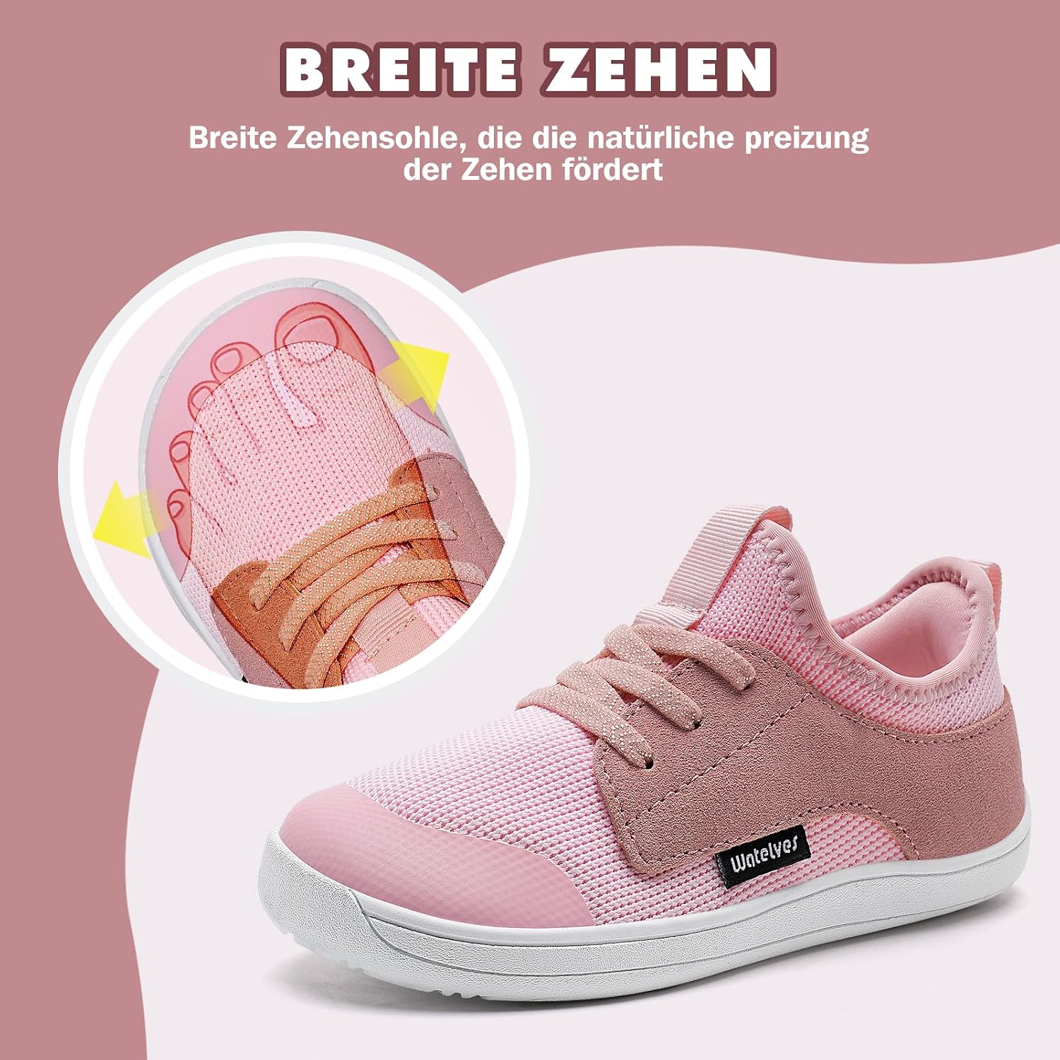 Detalle 1 de WateLves Barfußschuhe Kinder Breite Zehensohle