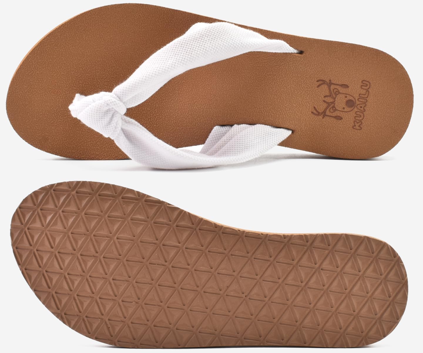 Thumbnail 6 de KuaiLu Damen Flip-Flops aus Stoff mit weichem Yoga-Matten-Fußbett und rutschfester Sohle