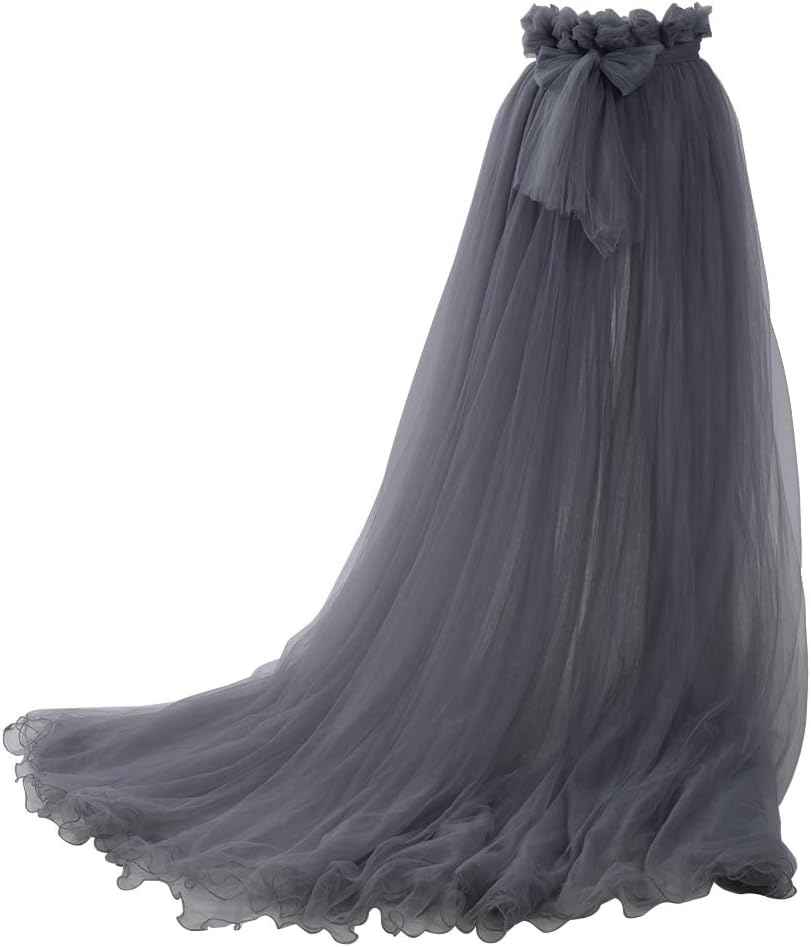 Thumbnail 1 de GraceArt detachable bridal train and tulle overskirt (chapel length)