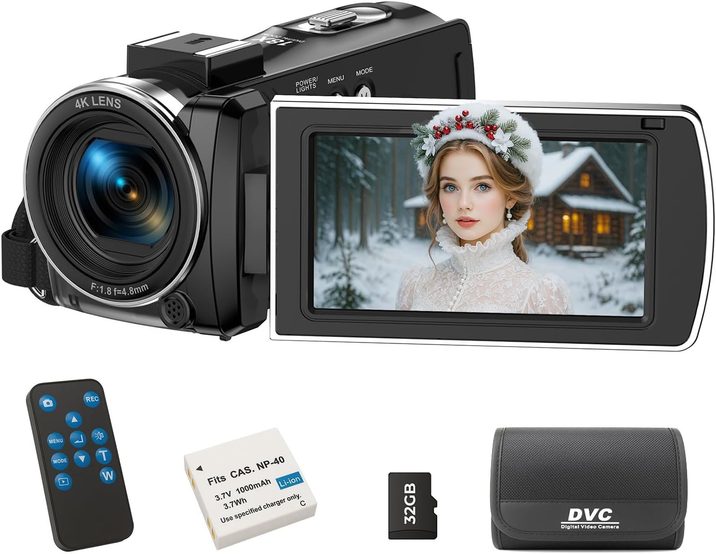 Detalle de FIREFOTO Caméscope 4K 64MP 18X Vlogging