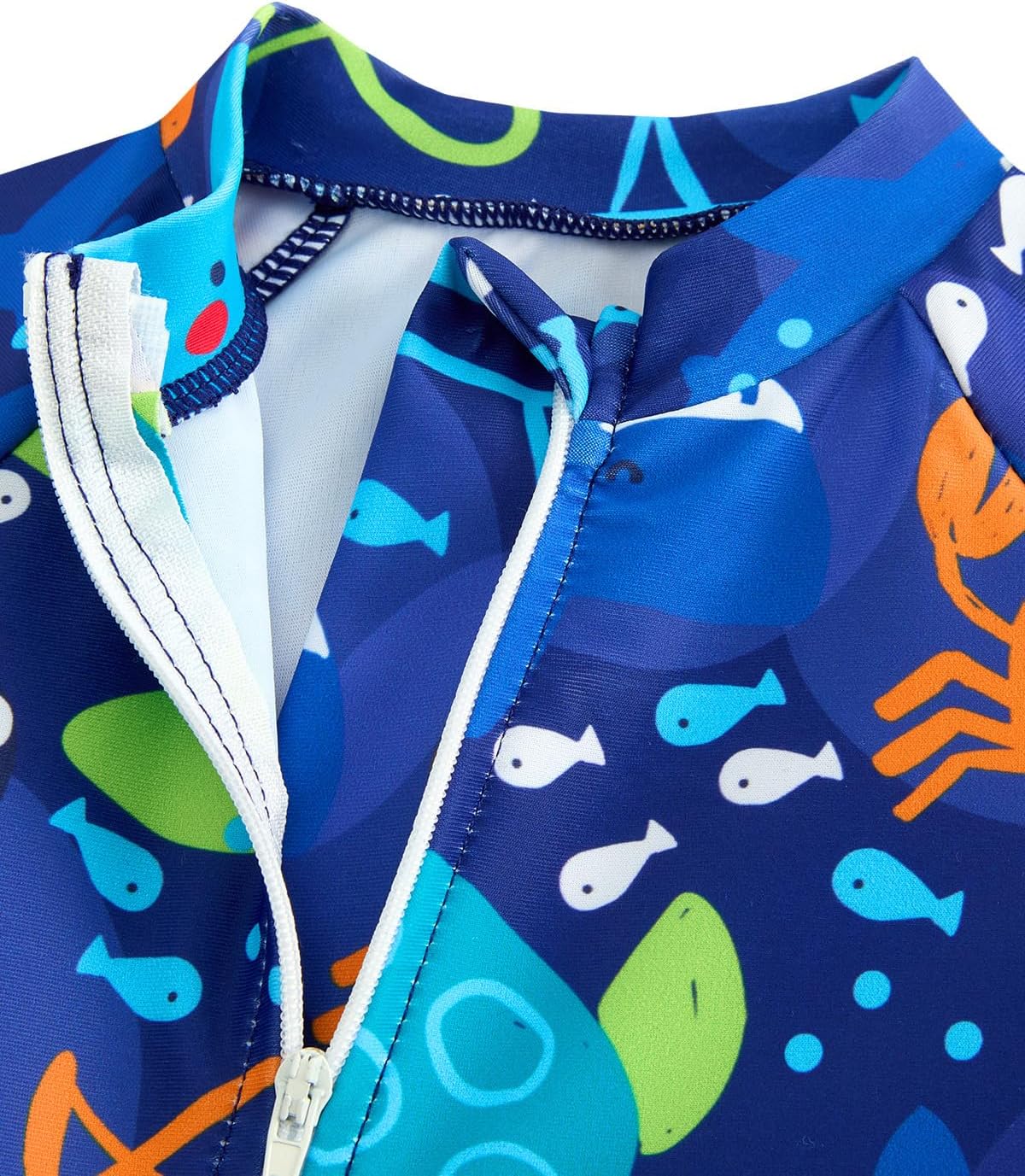 Detalle de WYTbaby Baby Badeanzug einteilig mit UV-Schutz und Reißverschluss (3 Monate–3 Jahre)
