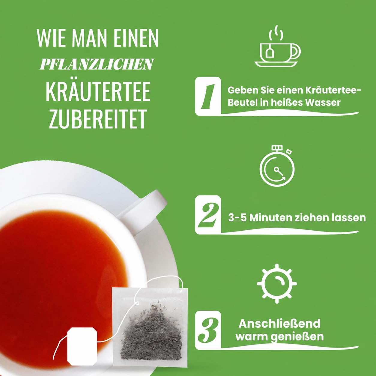 Detalle de Detox Tee zum Abnehmen – 56 Tage Abnehmentee mit Oolong, Grüntee, Löwenzahn, Rosen und fruchtigem Pfirsichgeschmack