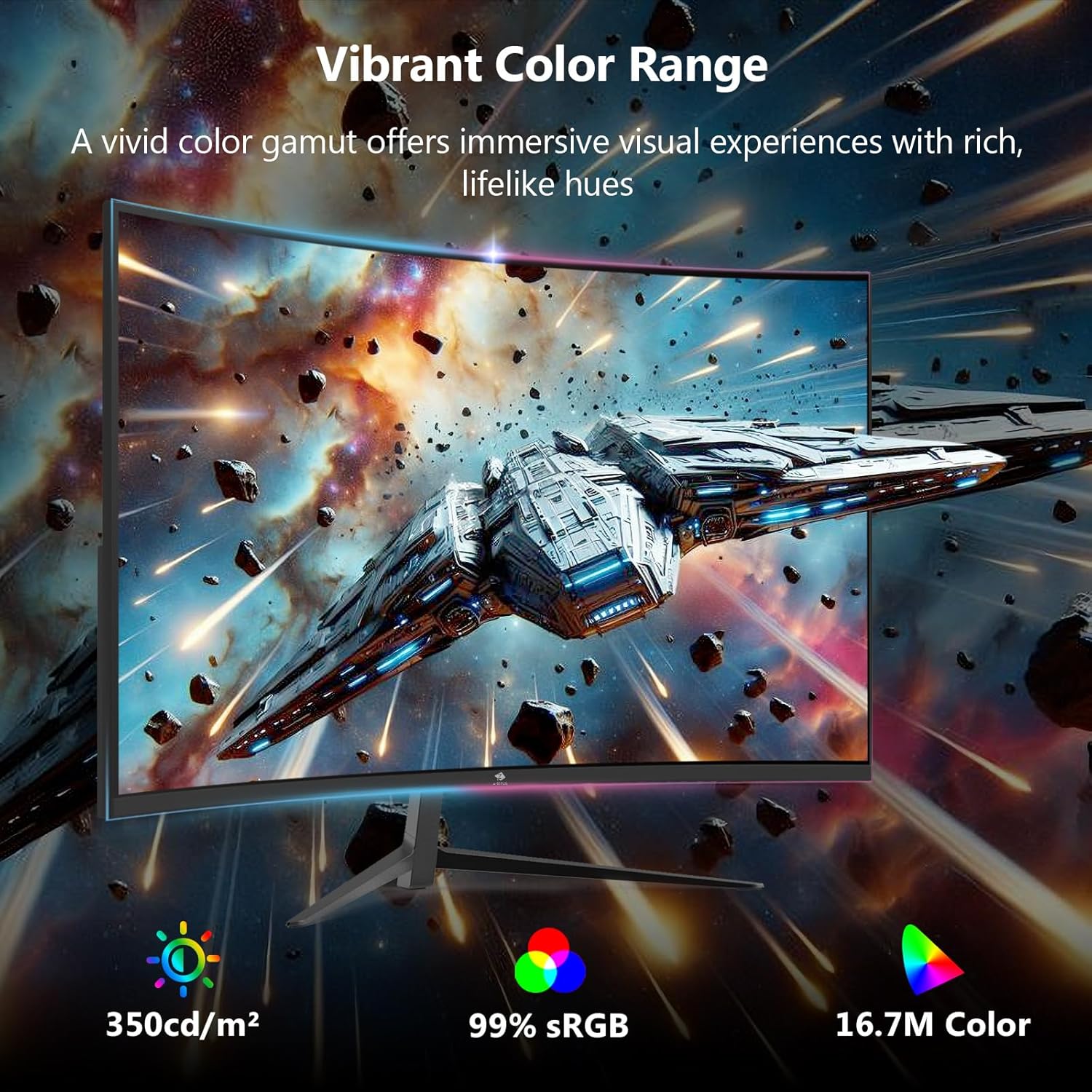 Thumbnail 4 de Z-Edge 27-Zoll Curved Gaming-Monitor (200 Hz, 1 ms MPRT, VA, 1500R, FreeSync) – UG27 in Schwarz