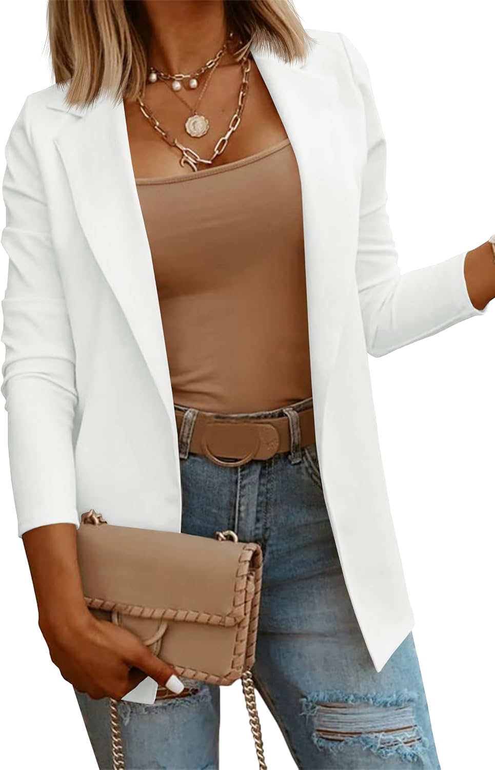 Thumbnail 2 de NIUBIA Knit Blazer Jacket, open front