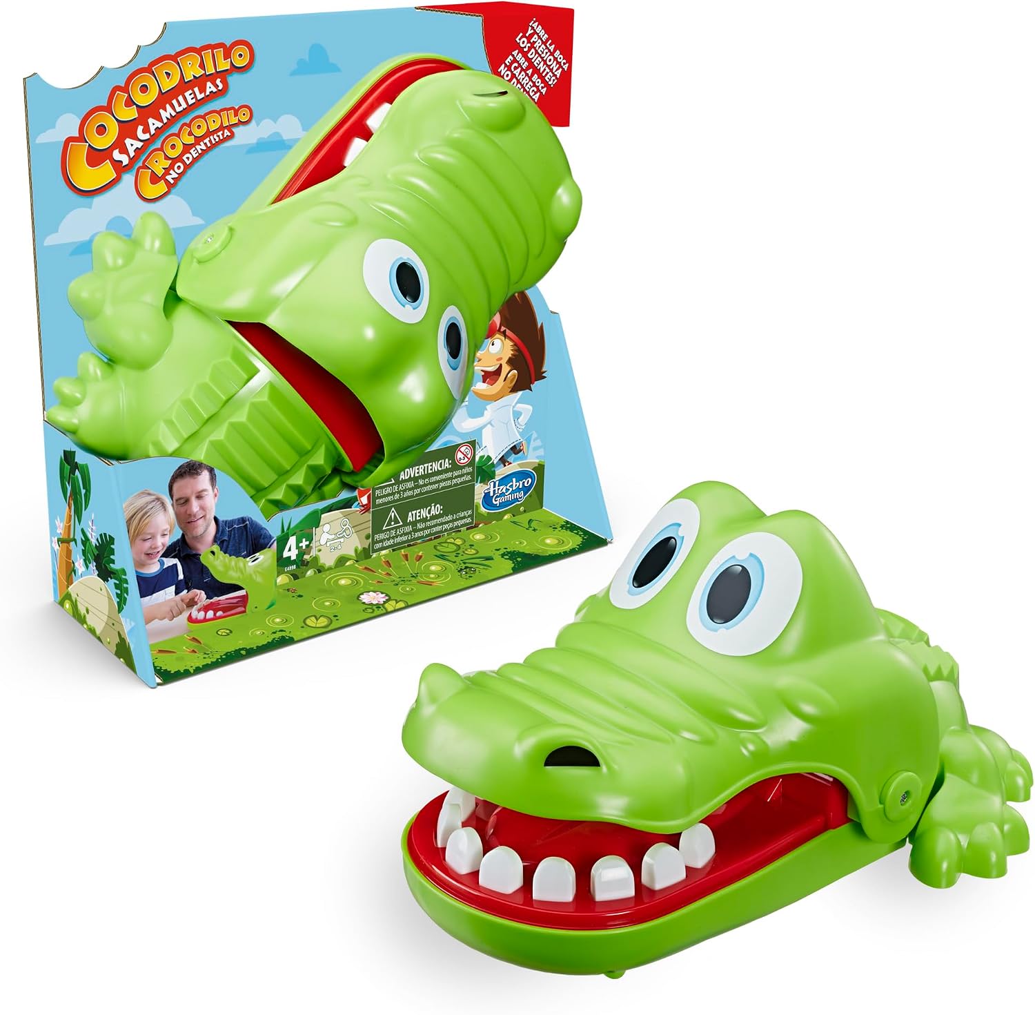 Detalle de Hasbro Gaming Dentysta – gra zręcznościowa z krokodylem dla dzieci