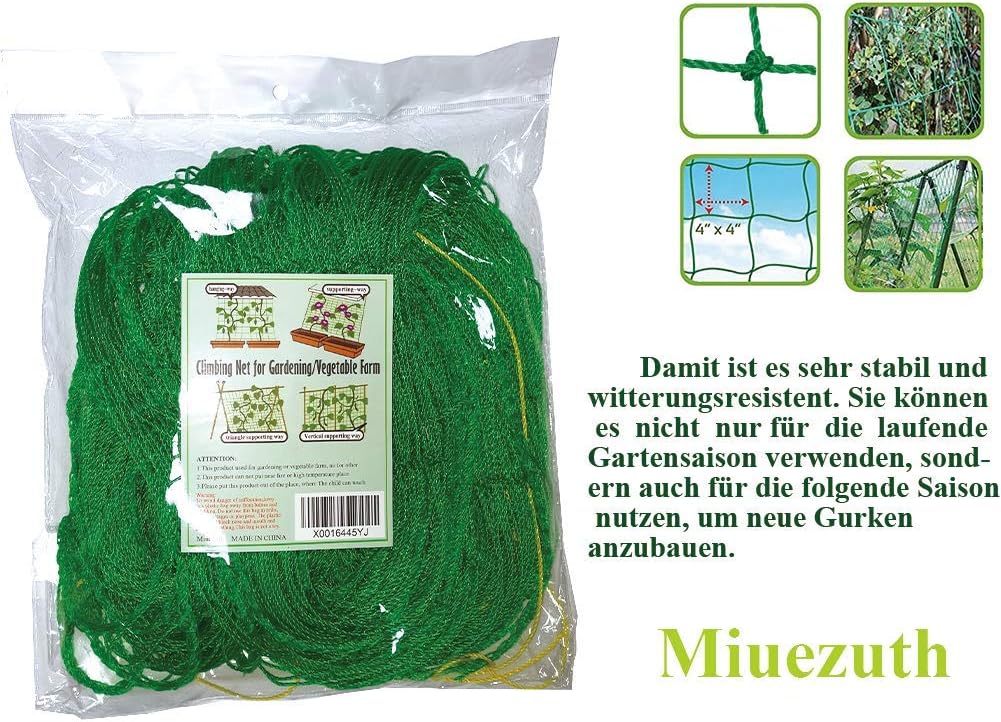 Thumbnail 6 de Premium Ranknetz MIUEZUTH mit großer Maschenweite 1 x 2 m – grün