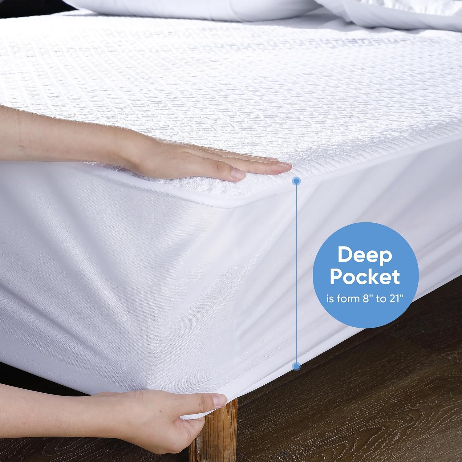 Thumbnail 4 de Cooling Waterproof Mattress Protector Queen