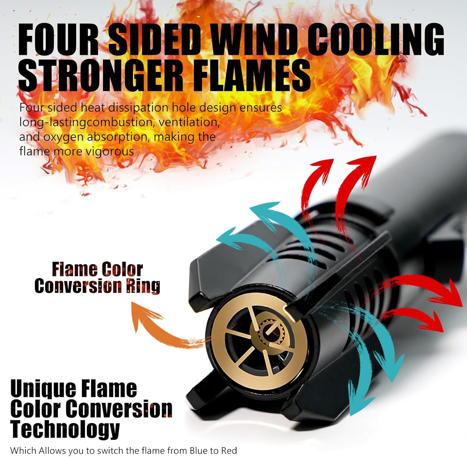 Thumbnail 2 de BARMI Camping Lighter – Windproof adjustable flame butane lighter with safety lock (refillable)