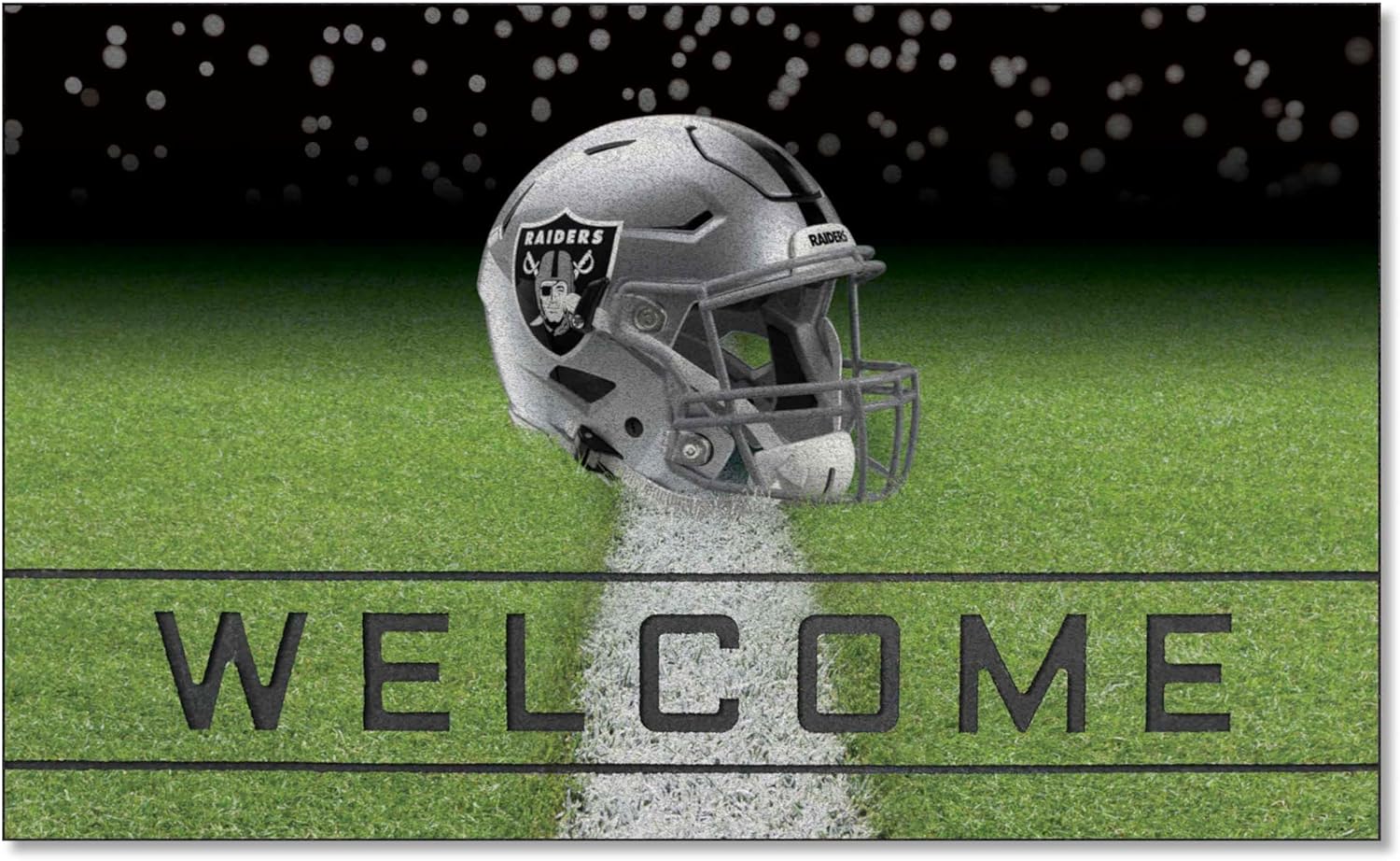 FANMATS NFL Unisex-Adult Contemporary 3D Molded Welcome Stripe Rubber Mat