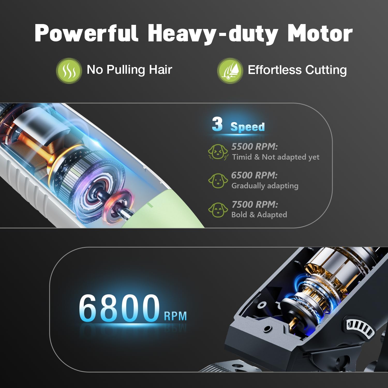 Thumbnail 4 de Set tondeuses pour chien FuzzyFix 4-en-1 (sans fil) + tondeuse pour pattes, idéale poils longs et épais