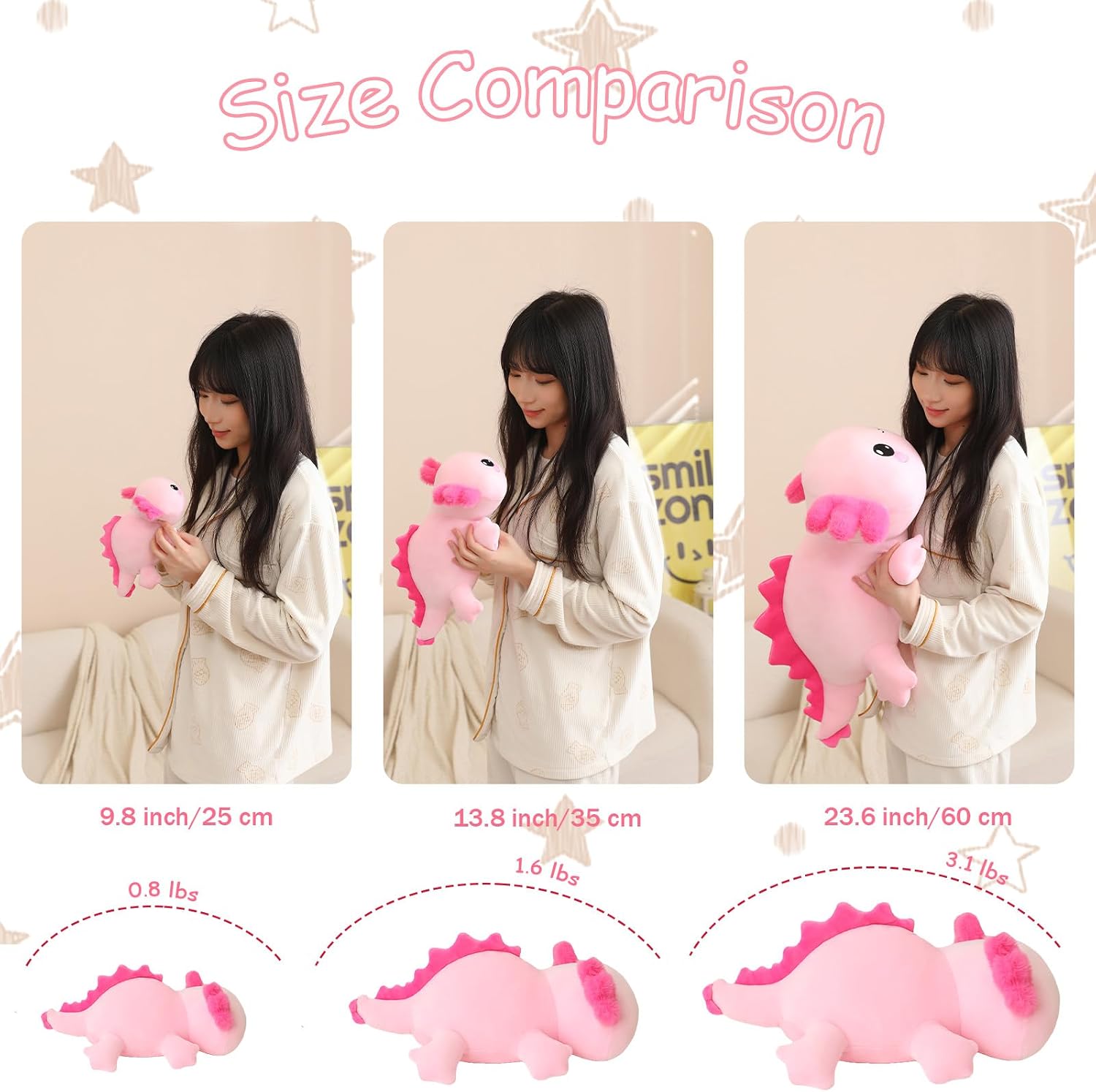 Detalle de SQEQE Weighted Axolotl Plush: A Soft, Weighted Pillow Companion