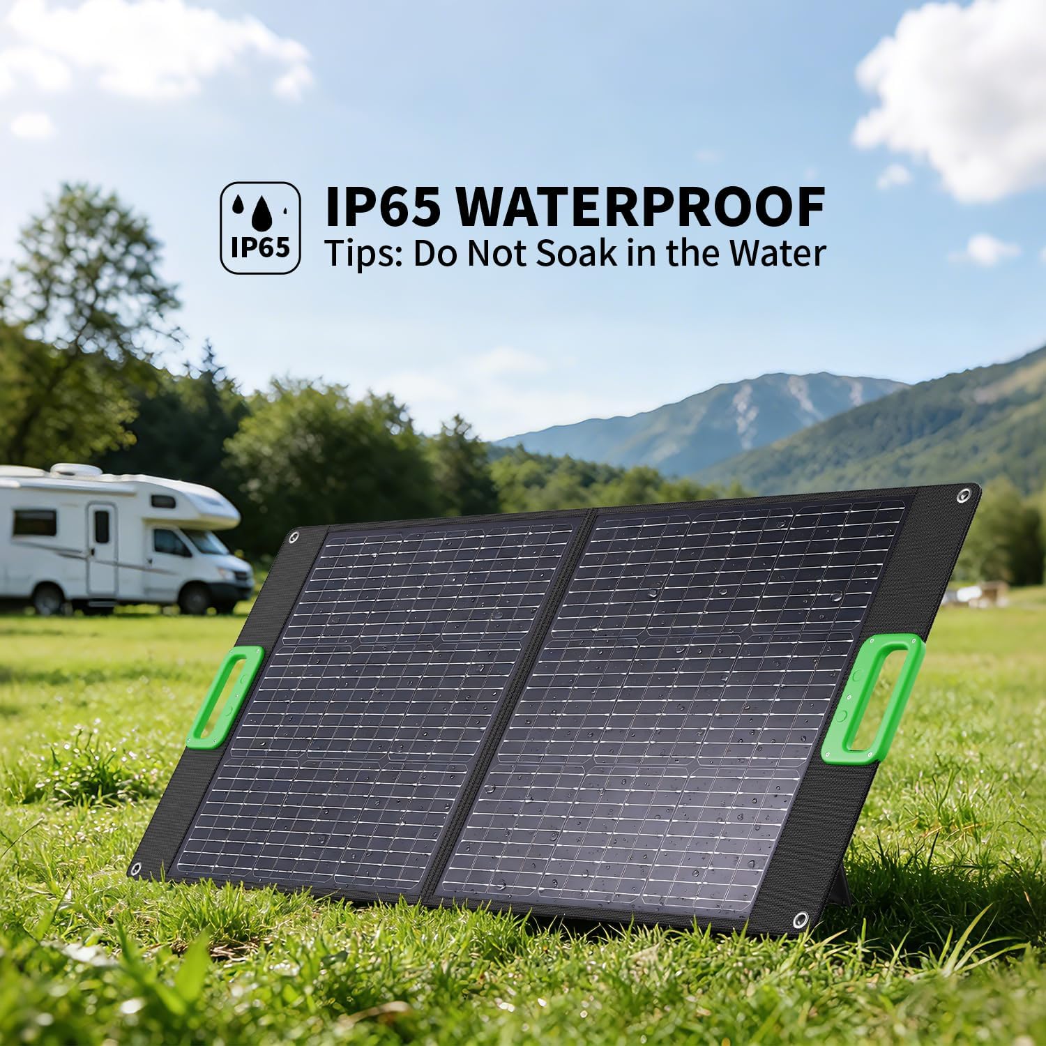 Thumbnail 3 de GRECELL 100W Portable Solar Panel for Power Station (23.5% ETFE Foldable, IP65)