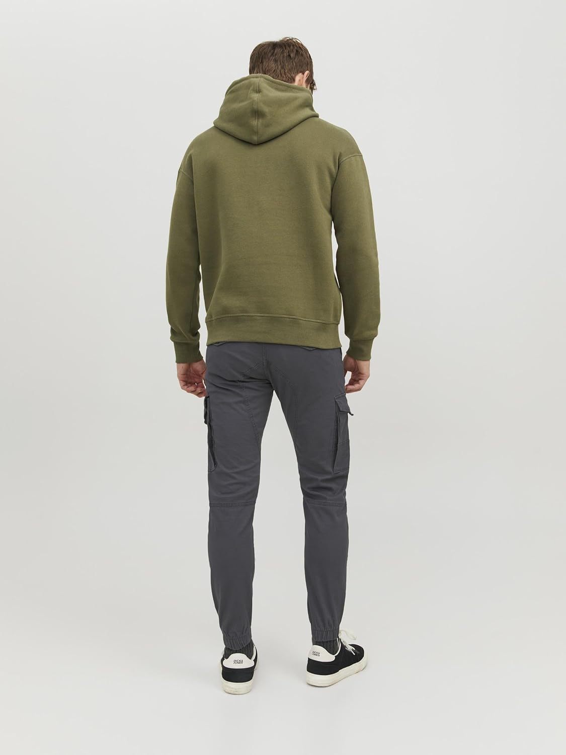 Detalle de Jack & Jones men’s stretch cuffed cargo pants in cotton