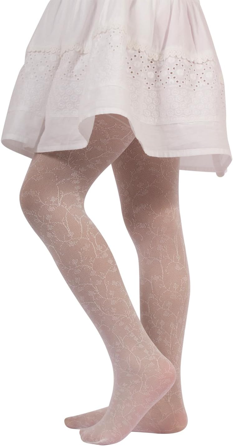 Detalle de CALZITALY PACK 1/2 Collant Bambina Fantasia Floreale 40 DEN – Made in Italy