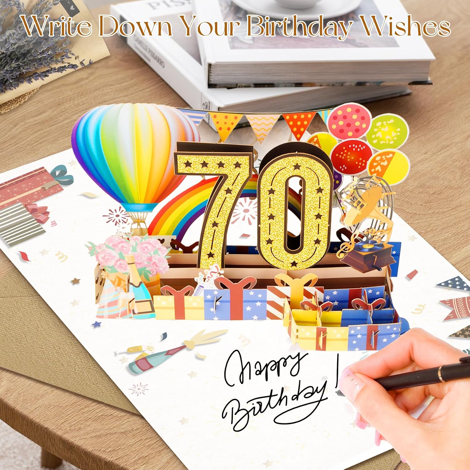 Thumbnail 4 de 70th Birthday pop up card 8x10