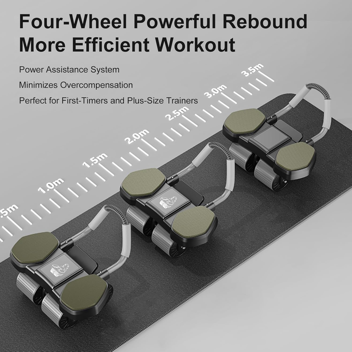 Thumbnail 1 de Ab Roller Wheel 4-Wheel Core Trainer