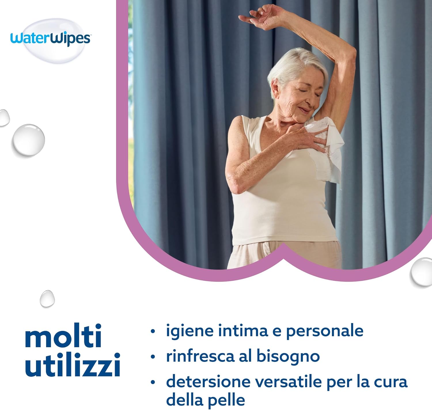 Detalle 2 de WaterWipes Sensitive+ Body & Intimate Wipes – 180 pezzi (6 confezioni) per una cura delicata della pelle
