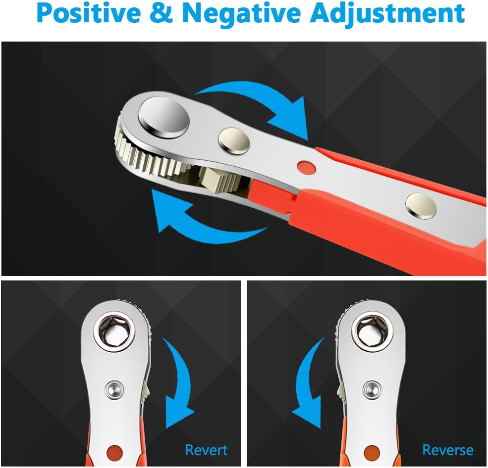 Thumbnail 5 de OSDUE Cacciavite a Cricchetto 110 mm Mini – Chiave magnetica 1/4", 36 cricchetti, set portatile