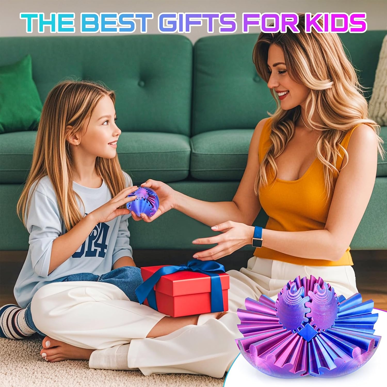 Thumbnail 5 de Gear Ball fidget spinner 2.5 inch purple
