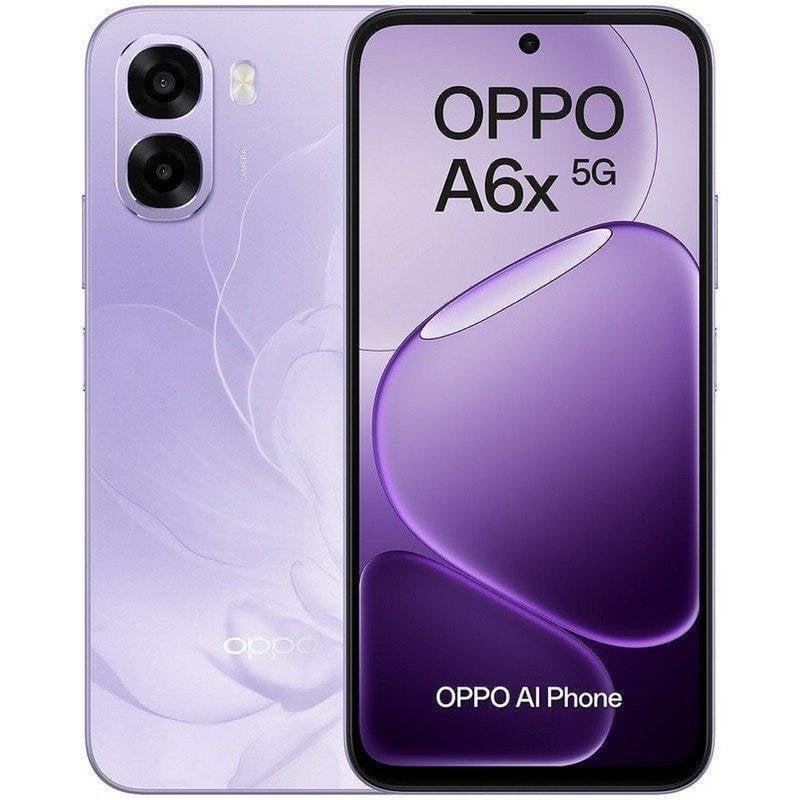 Detalle de OPPO A6x 5G 6GB 256GB 6.75" Violet Purple: autonomía y 5G para uso intensivo