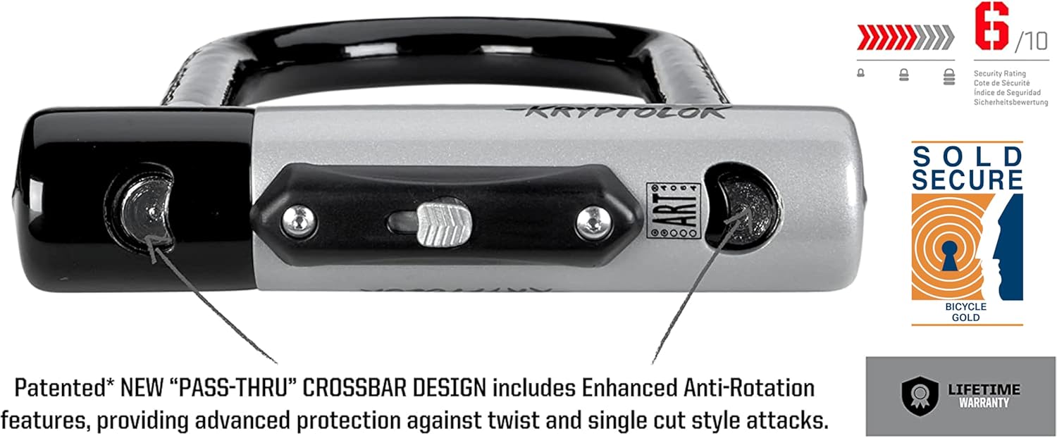 Thumbnail 2 de Kryptonite Kryptolok Standard U-Lock with 4-foot Flex Cable (13 mm steel)