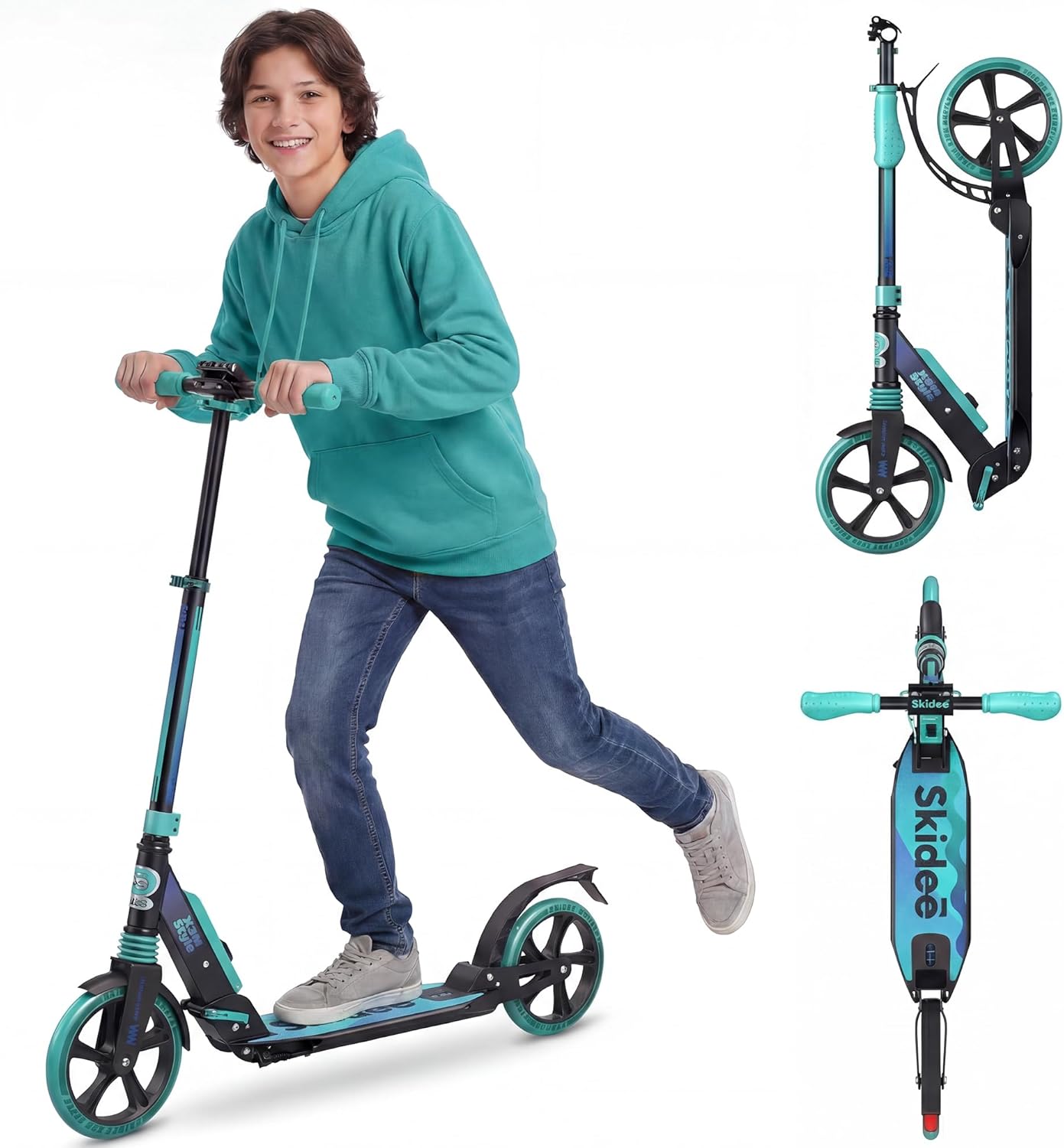 Thumbnail 6 de Skidee Adult & Teen Scooter: Adjustable, Foldable, and Lightweight with Anti-Shock Suspension
