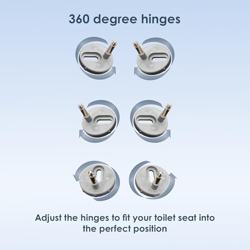 Thumbnail 8 de AQUALONA Premium Thermoplastic D-Shape Toilet Seat with Soft Close Hinges