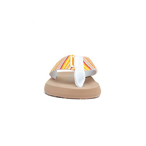 Detalle de Rocket Dog Women's Adios Flip Flops - Orange Stripe (UK 4)