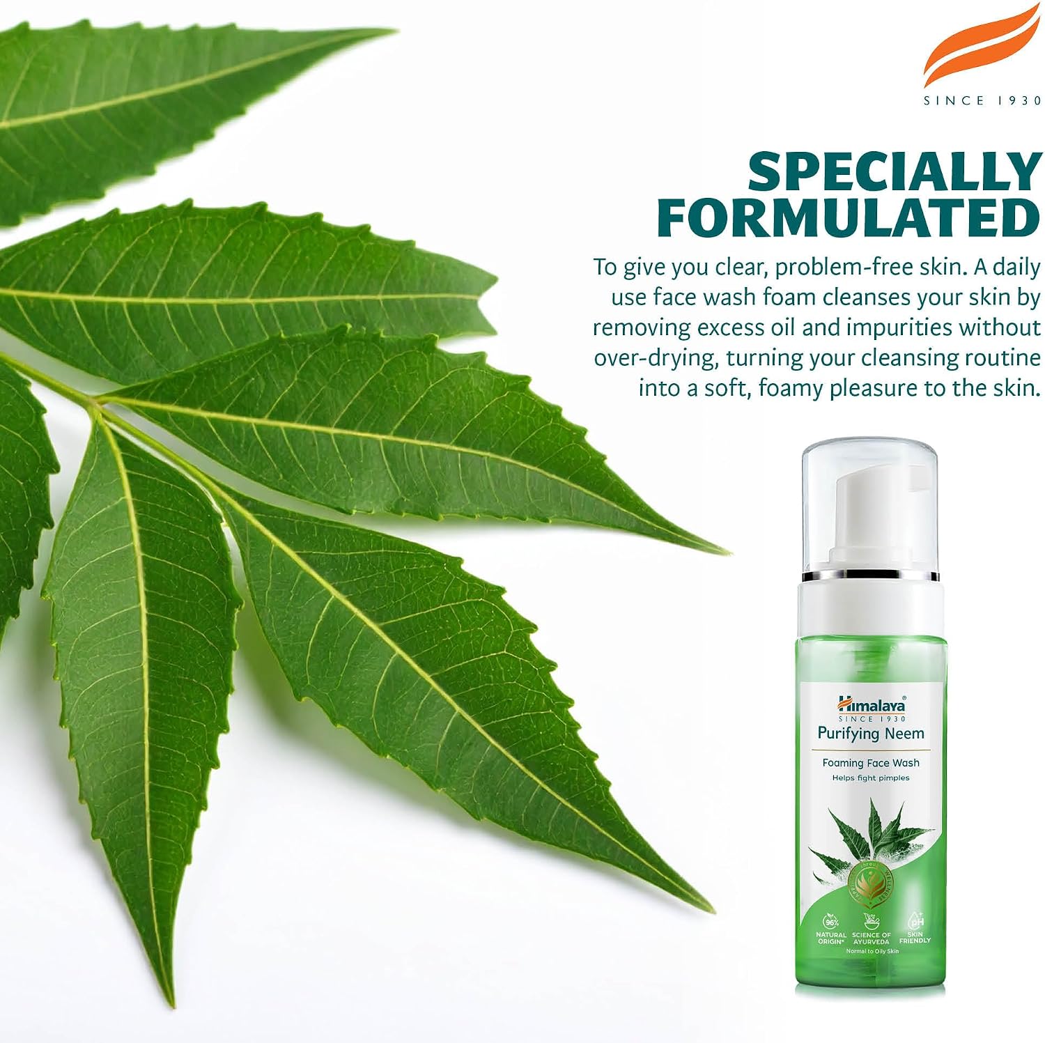 Thumbnail 2 de Himalaya Herbals Purifying Neem Foaming Face Wash | Soap-free, 2 x 150ml