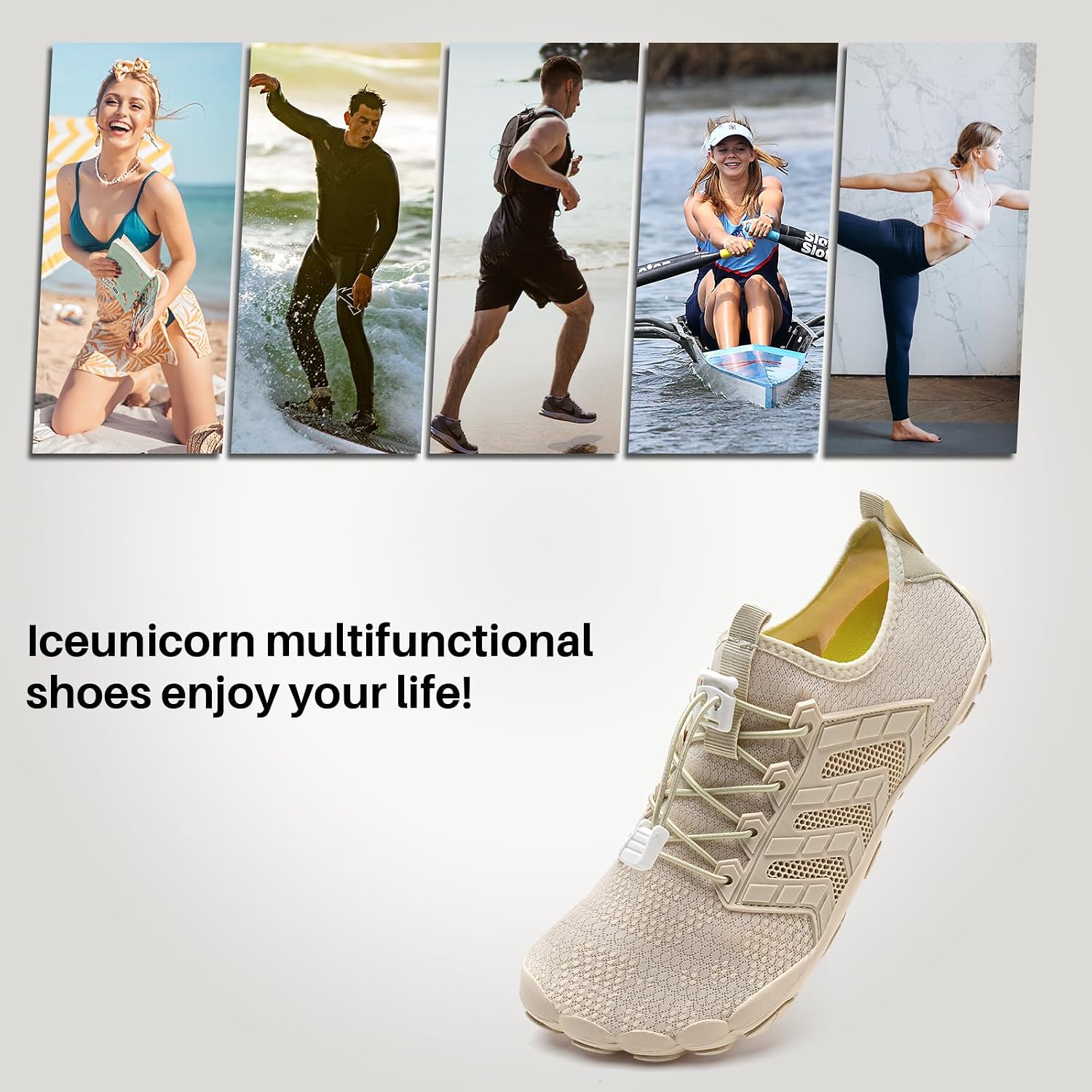 Detalle 2 de Barefoot Shoes: Water Shoes for Men and Women | Trail, Beach, Gym and Water Sports