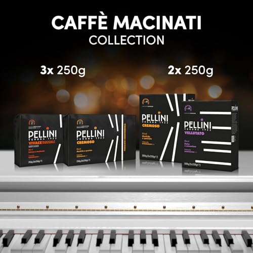 Detalle 2 de Pellini Espresso Gusto Bar N° 46 Cremoso – Due confezioni da 250 g, miscela macinato per espresso