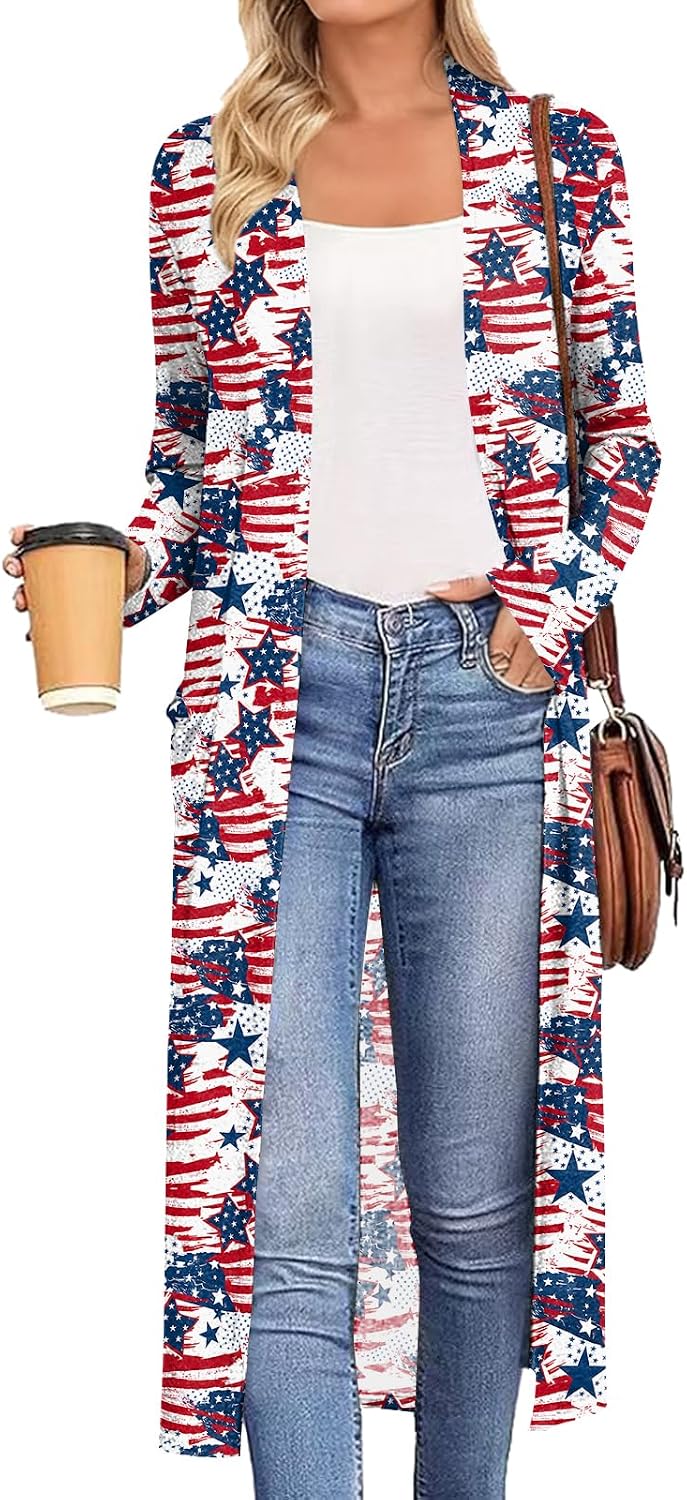 Detalle de AYIFU Women's Maxi Cardigan