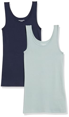 Imagen de Amazon Essentials Women's Slim-Fit Vest (Pack of 2) – Navy/Sage Green, L en OfertitasTOP