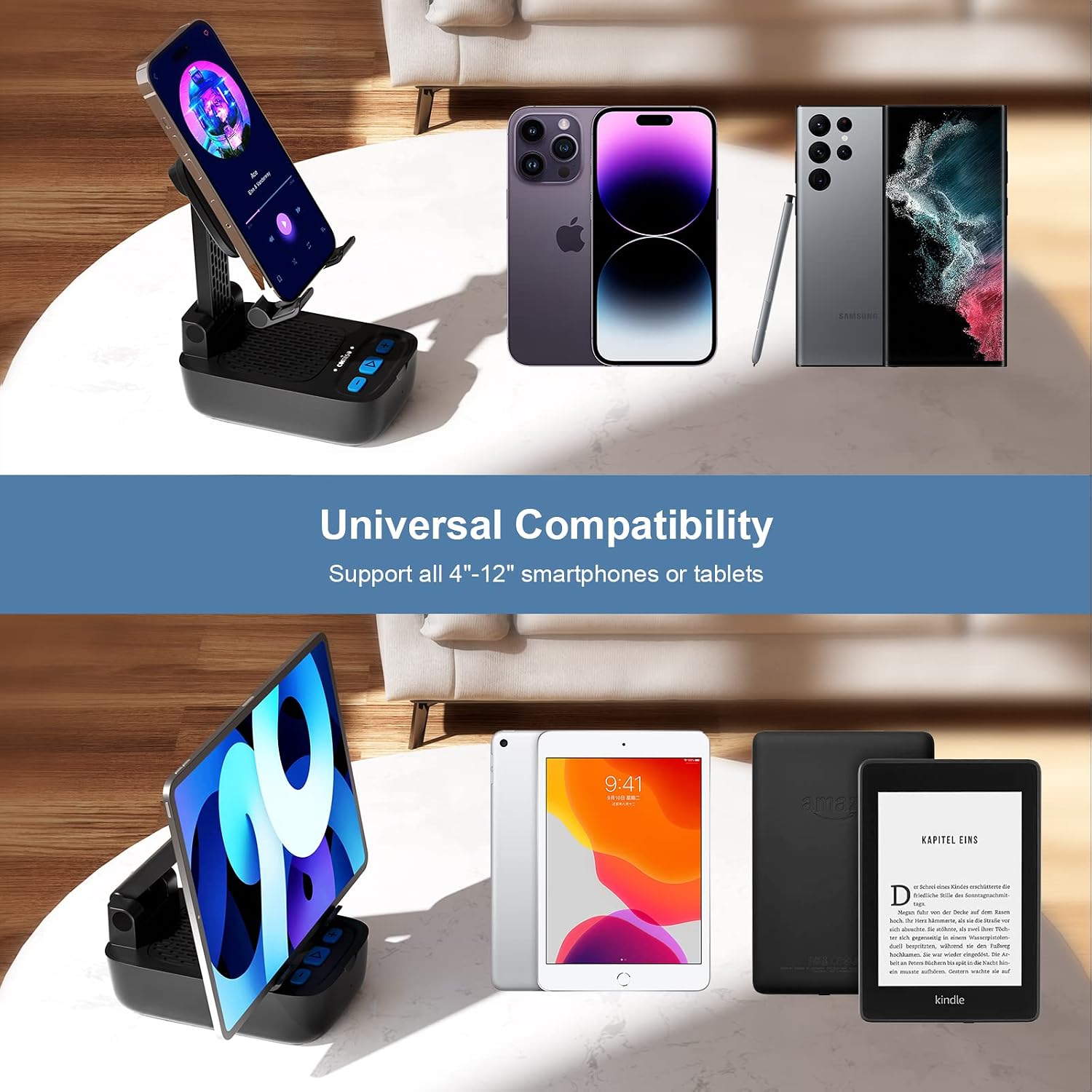 Thumbnail 2 de Comiso Phone Stand with Bluetooth Speaker, X8