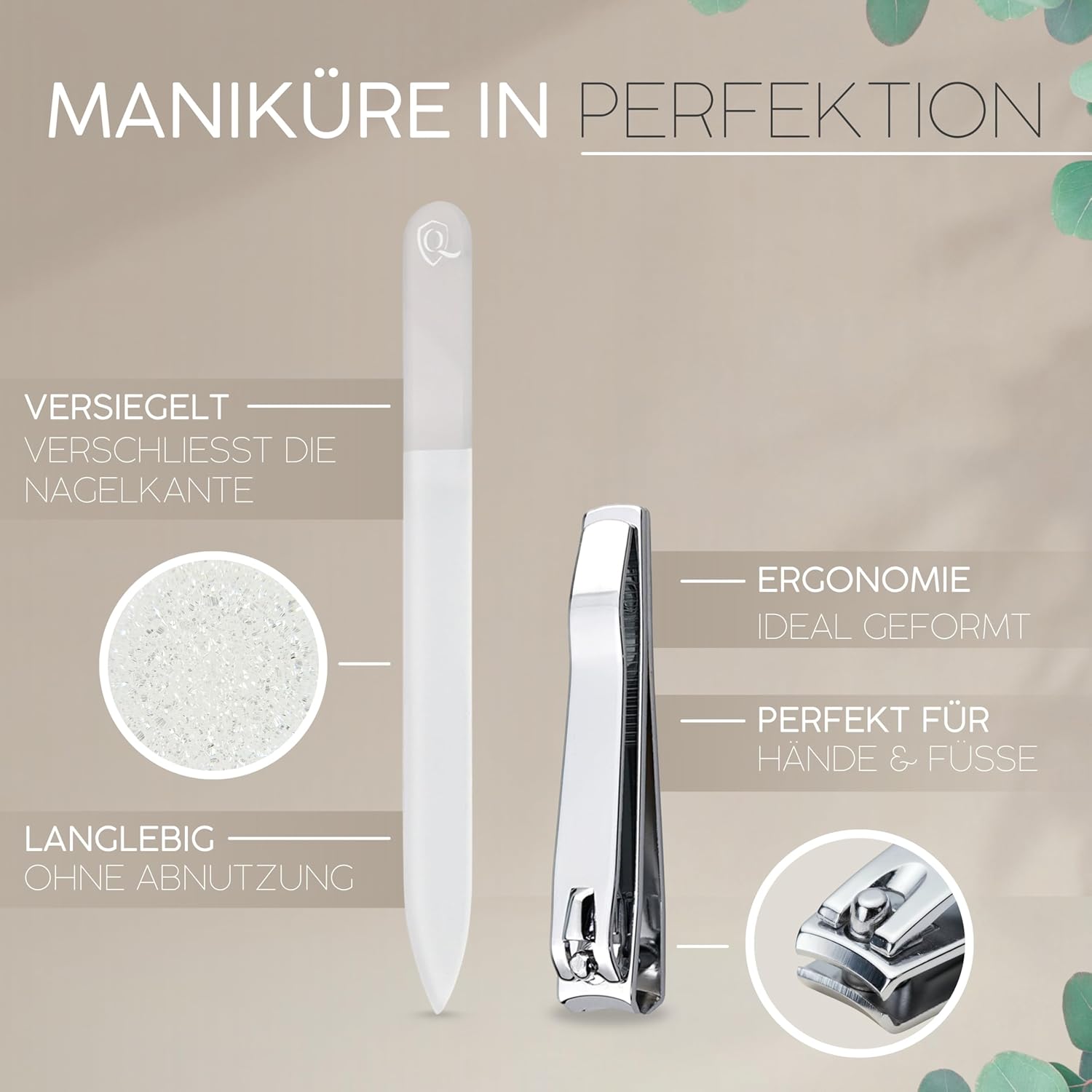 Thumbnail 6 de marQus Solingen Maniküre- & Pediküre-Set (12-teilig) im Echtleder-Etui – Nagelset Blau