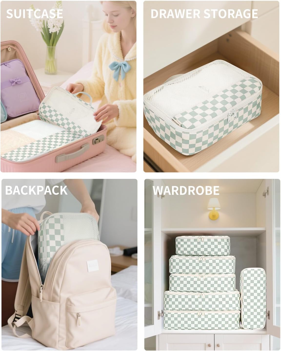 Thumbnail 6 de Narwey 7 packing cubes set organiser 7 pcs